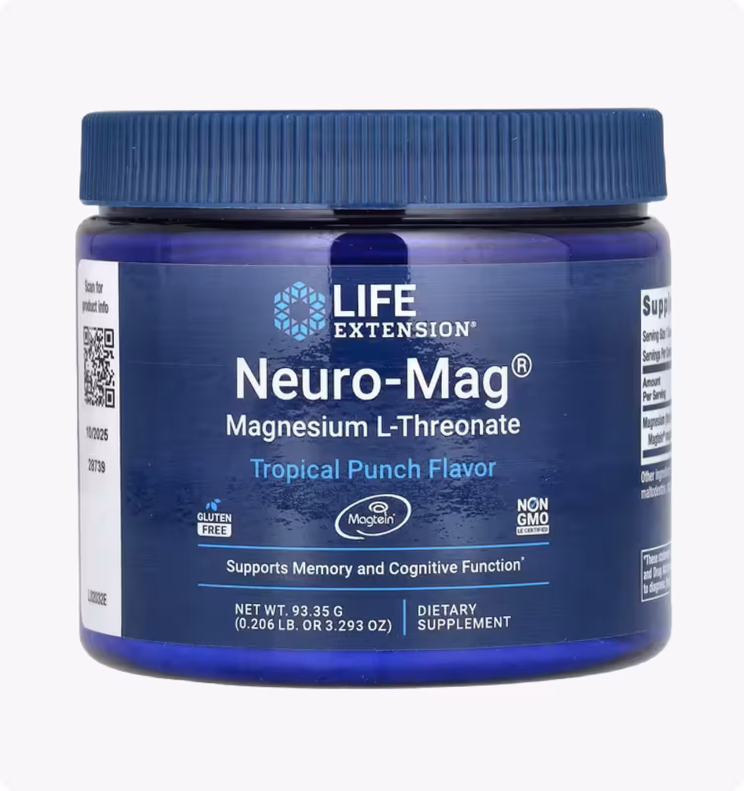 Life Extension, Neuro-Mag, магний L-треонат, вкус тропического пунша, 93,35 г