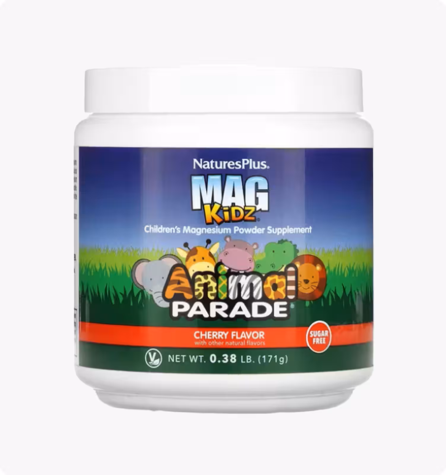 Nature's Plus, Animal Parade MagKidz, Магний для детей в форме порошка со вкусом вишни, 171 г