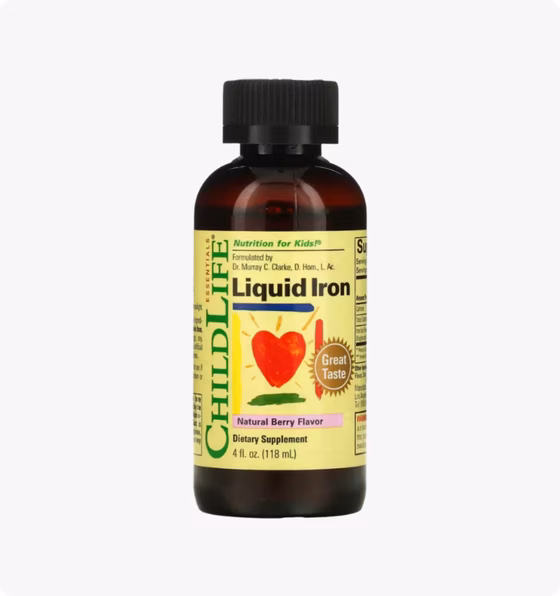 ChildLife Essentials, Liquid Iron, с натуральным ягодным вкусом, 118 мл
