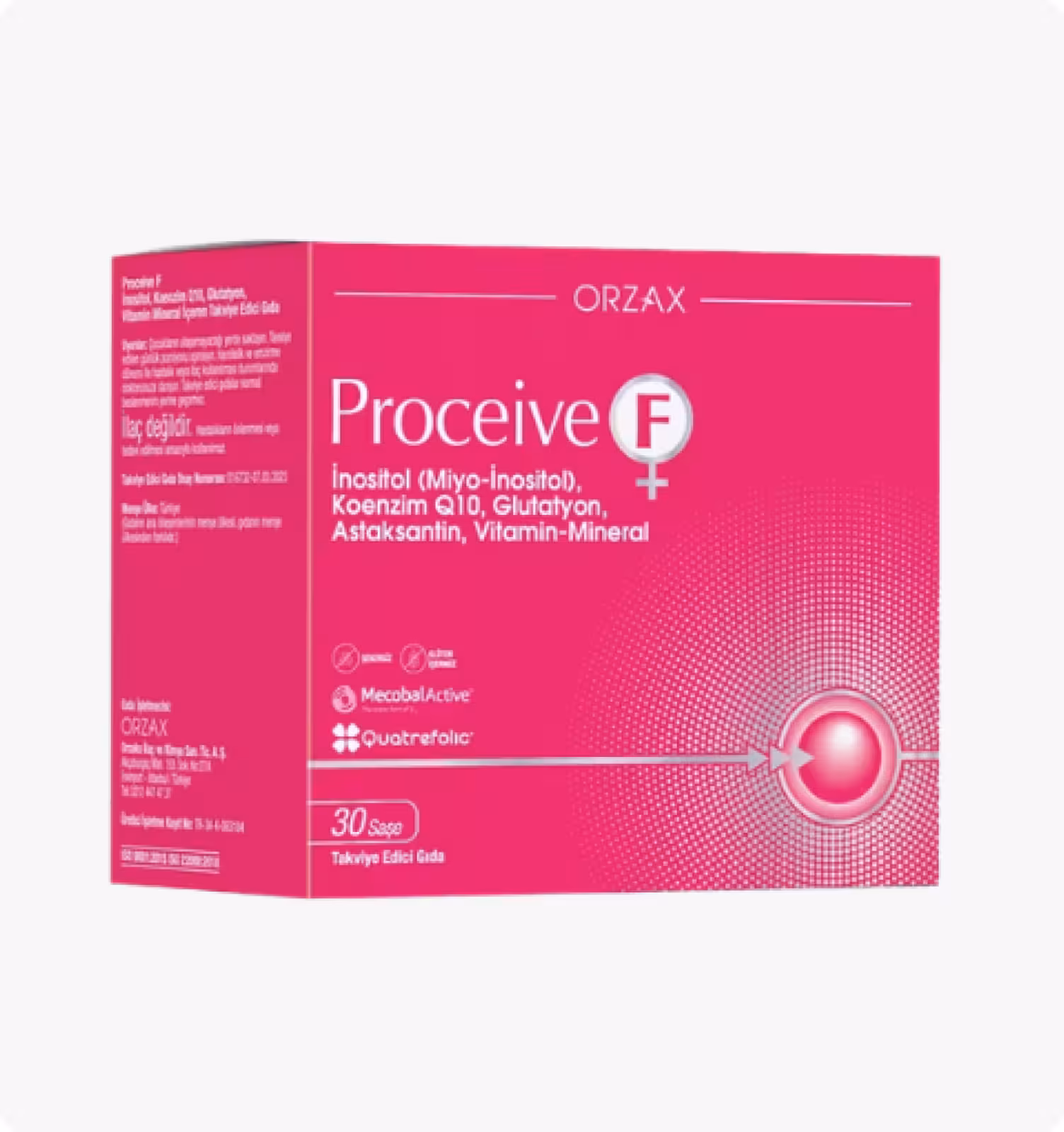 Orzax, Proceive F Комплекс для женского здоровья с инозитолом, 30 саше