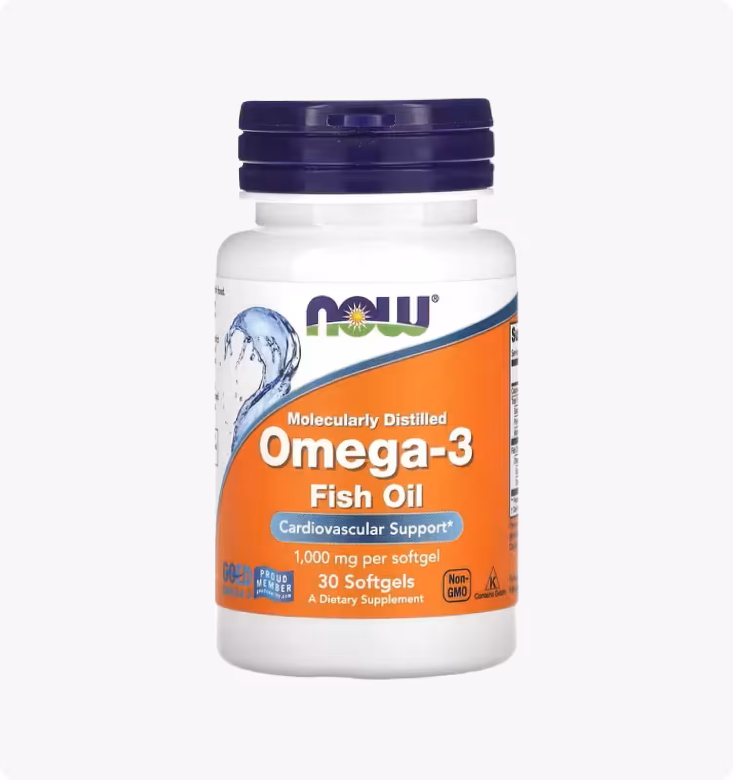 Now Foods, Омега-3, Молекулярная дистилляция, 30 капсул