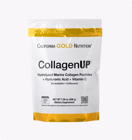 California Gold Nutrition, CollagenUP, морской коллаген, гиалуроновая кислота и витамин C 206 г