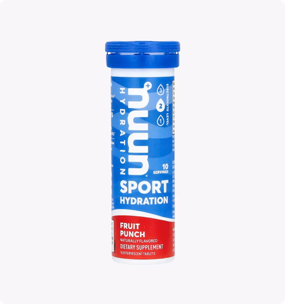 Nuun, Sport Hydration, напиток с шипучим электролитом, фруктовый пунш, 10 таблеток