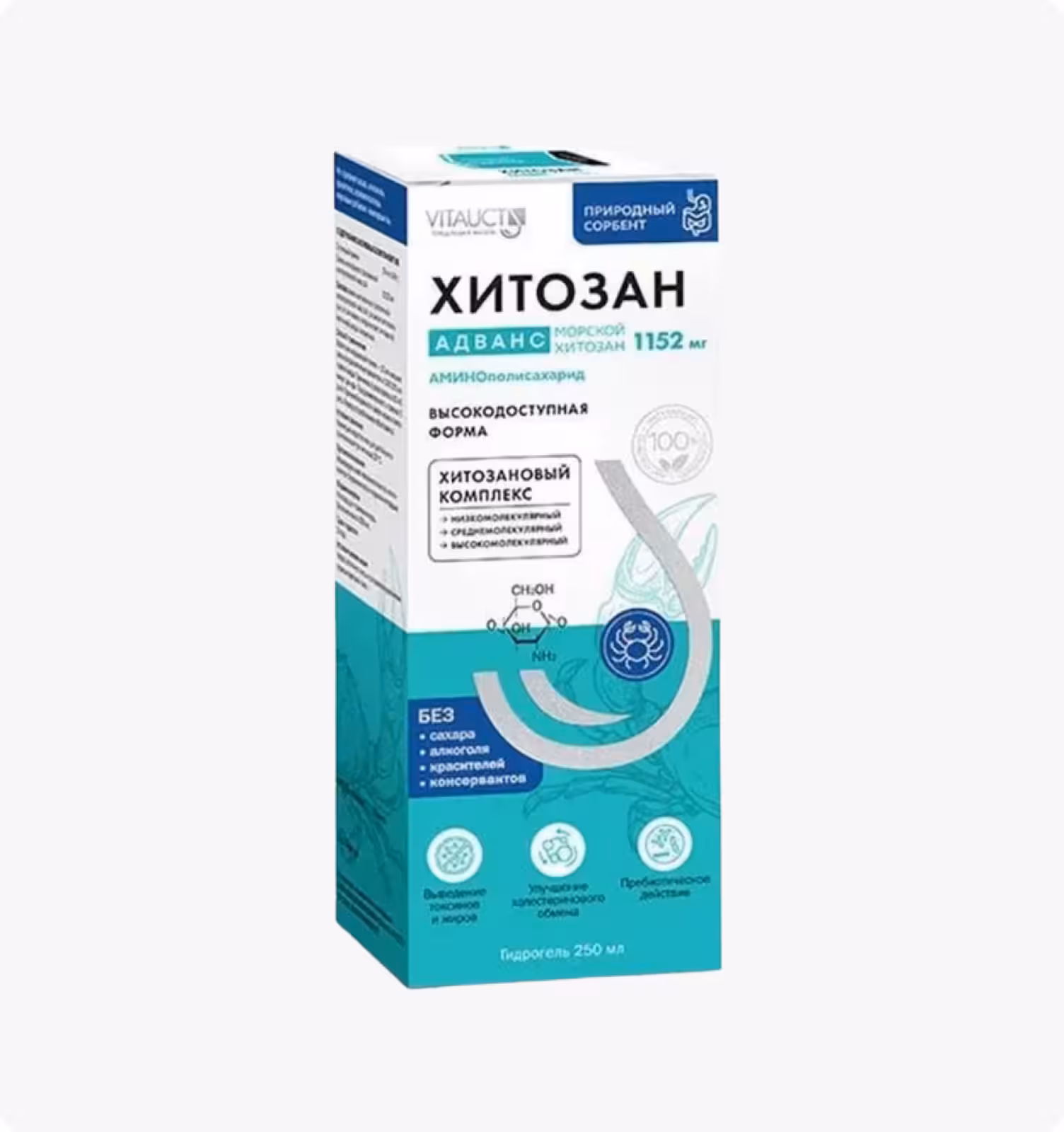 VITAUCT, Хитозан Адванс, раствор, 250 мл