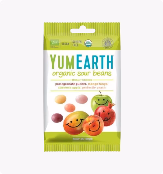 YumEarth, Жевательные конфеты, фруктовые с кислинкой, 50 г