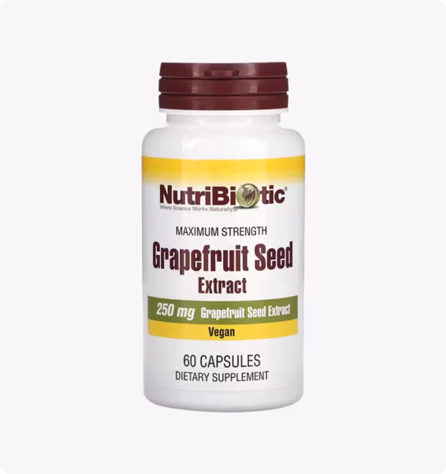 NutriBiotic, экстракт семян грейпфрута, 250 мг, 60 капсул
