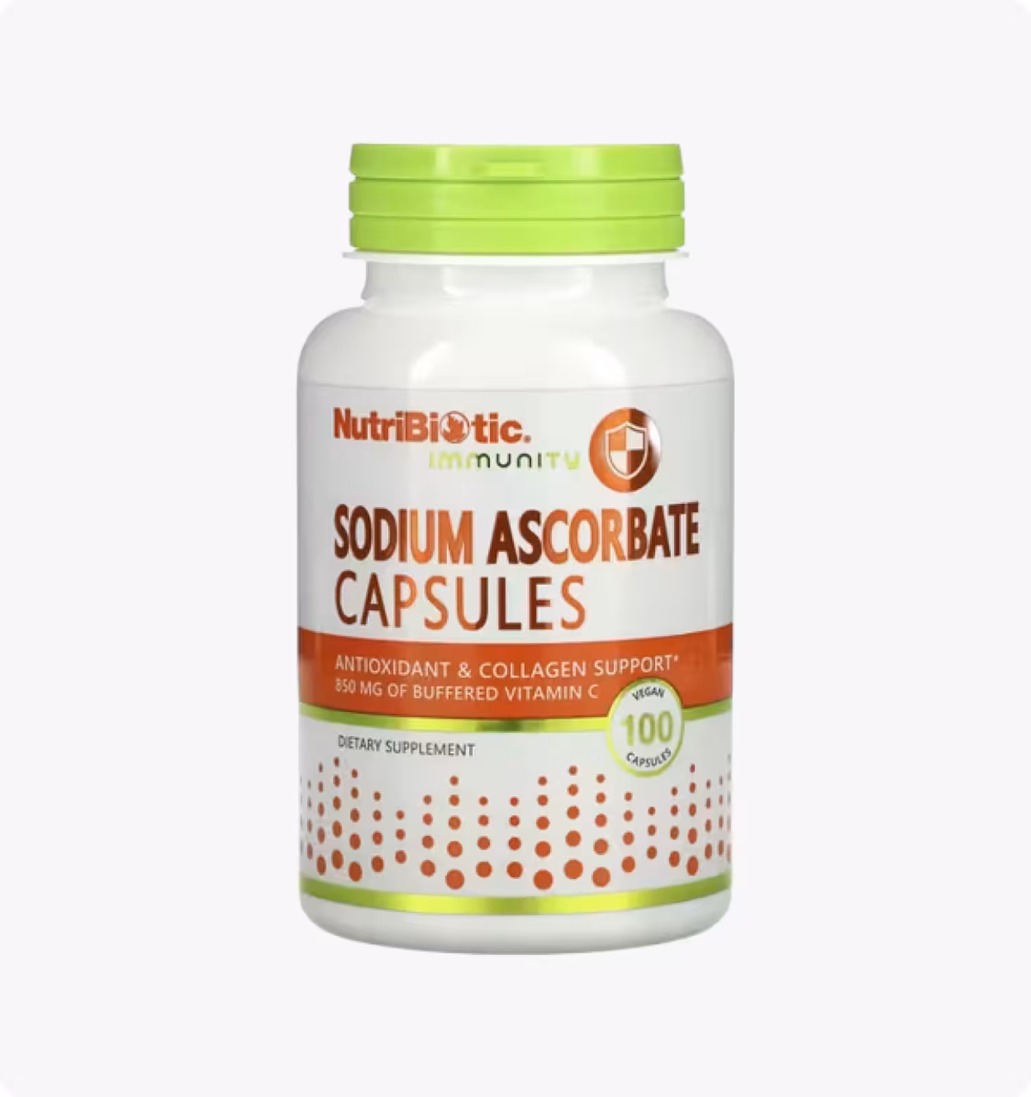 NutriBiotic, Immunity, аскорбат натрия, 100 растительных капсул