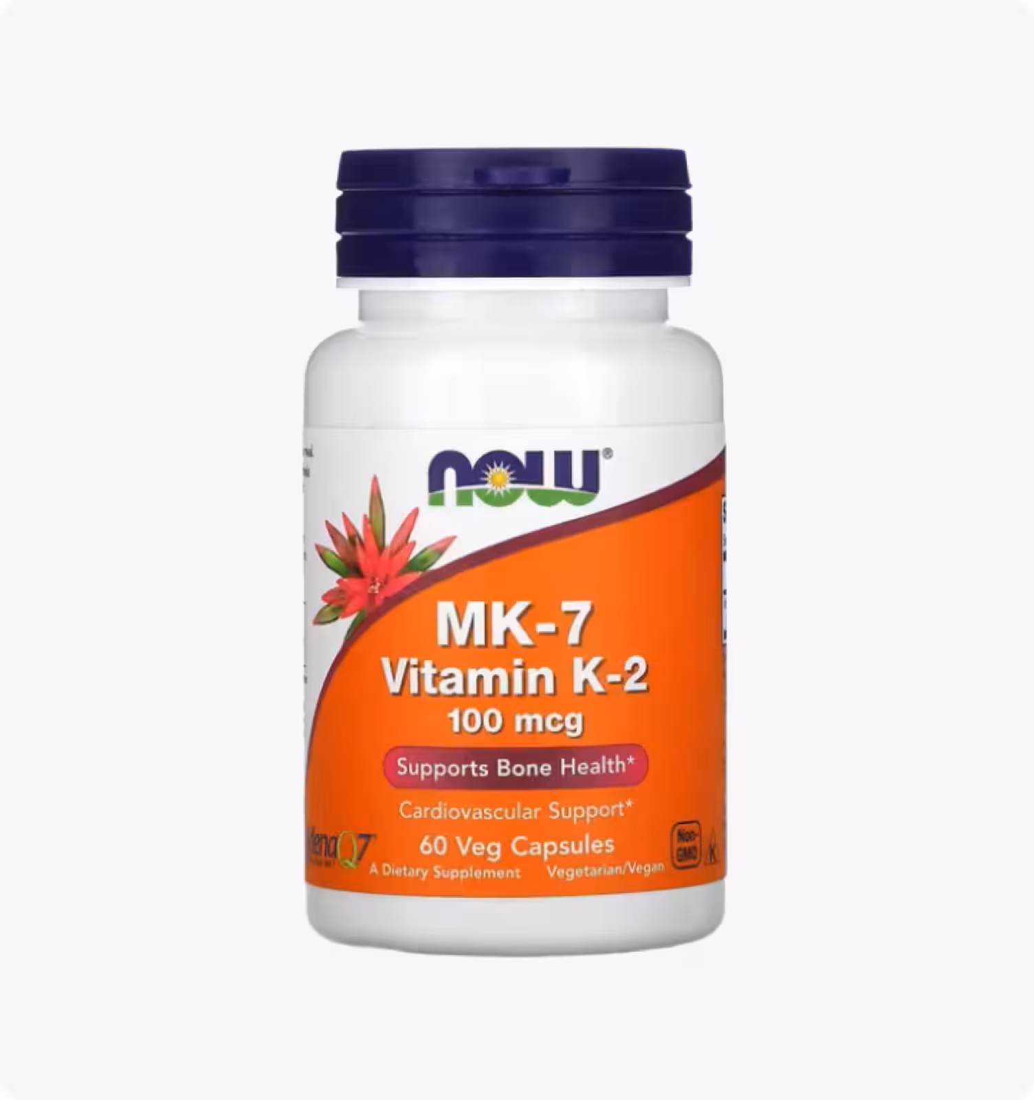 Now Foods, MK-7, витамин K-2, 100 мкг, 60 растительных капсул