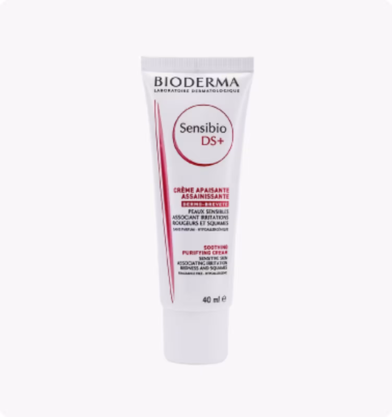 BIODERMA, Sensibio DS+, Крем успокаивающий и очищающий, 40мл
