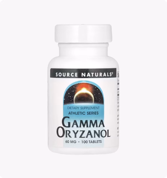 Source Naturals, Athletic Series, гамма-оризанол, 60 мг, 100 таблеток