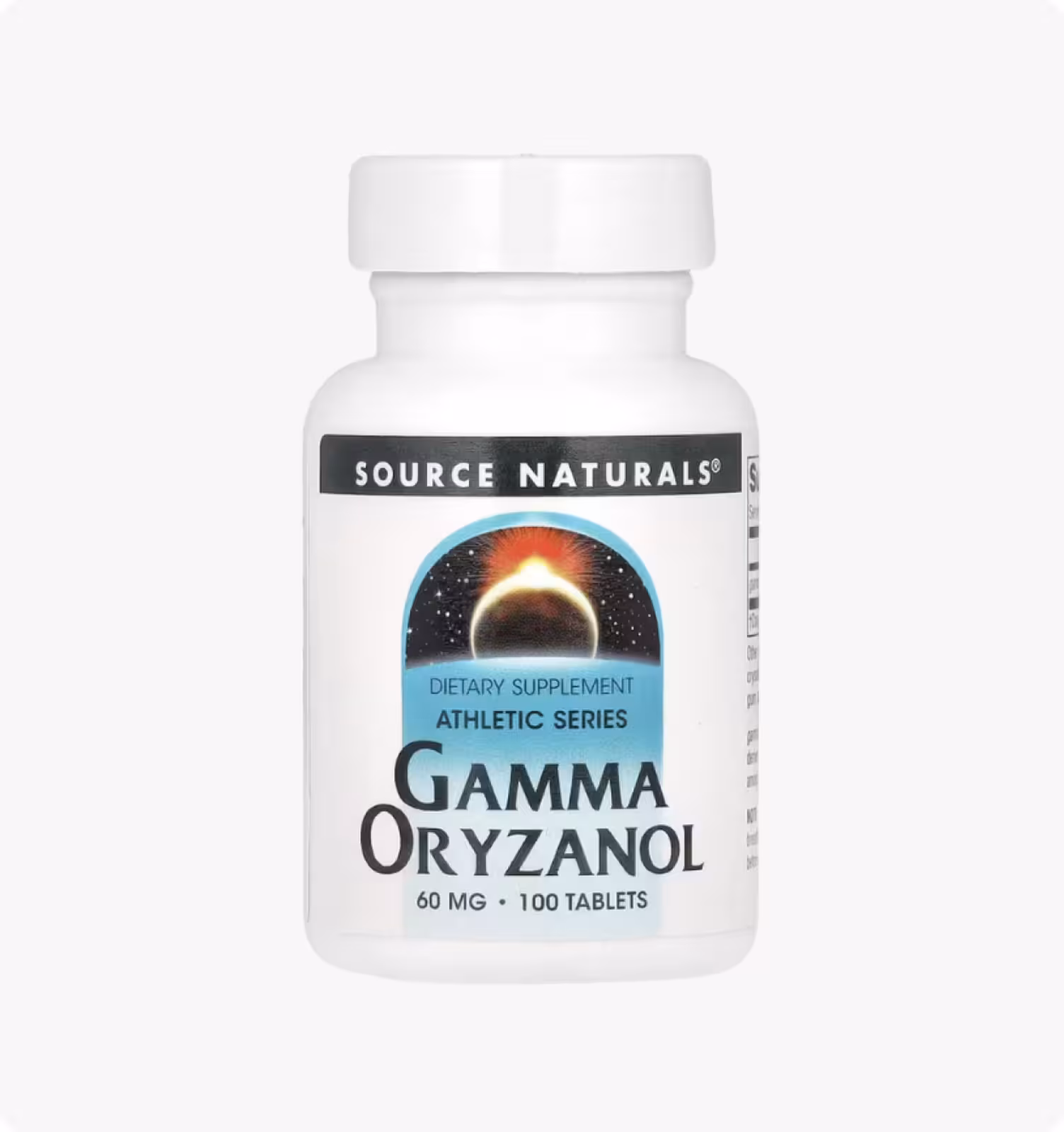 Source Naturals, Athletic Series, гамма-оризанол, 60 мг, 100 таблеток