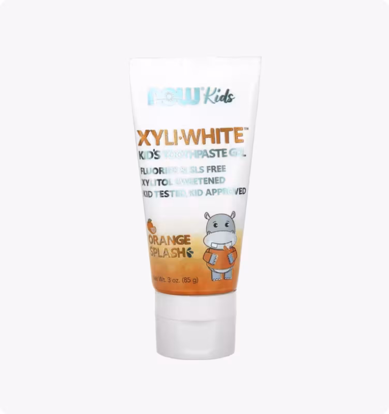 Now Foods, Xyli White, Зубная паста-гель для детей, "Апельсиновый всплеск", 85 г