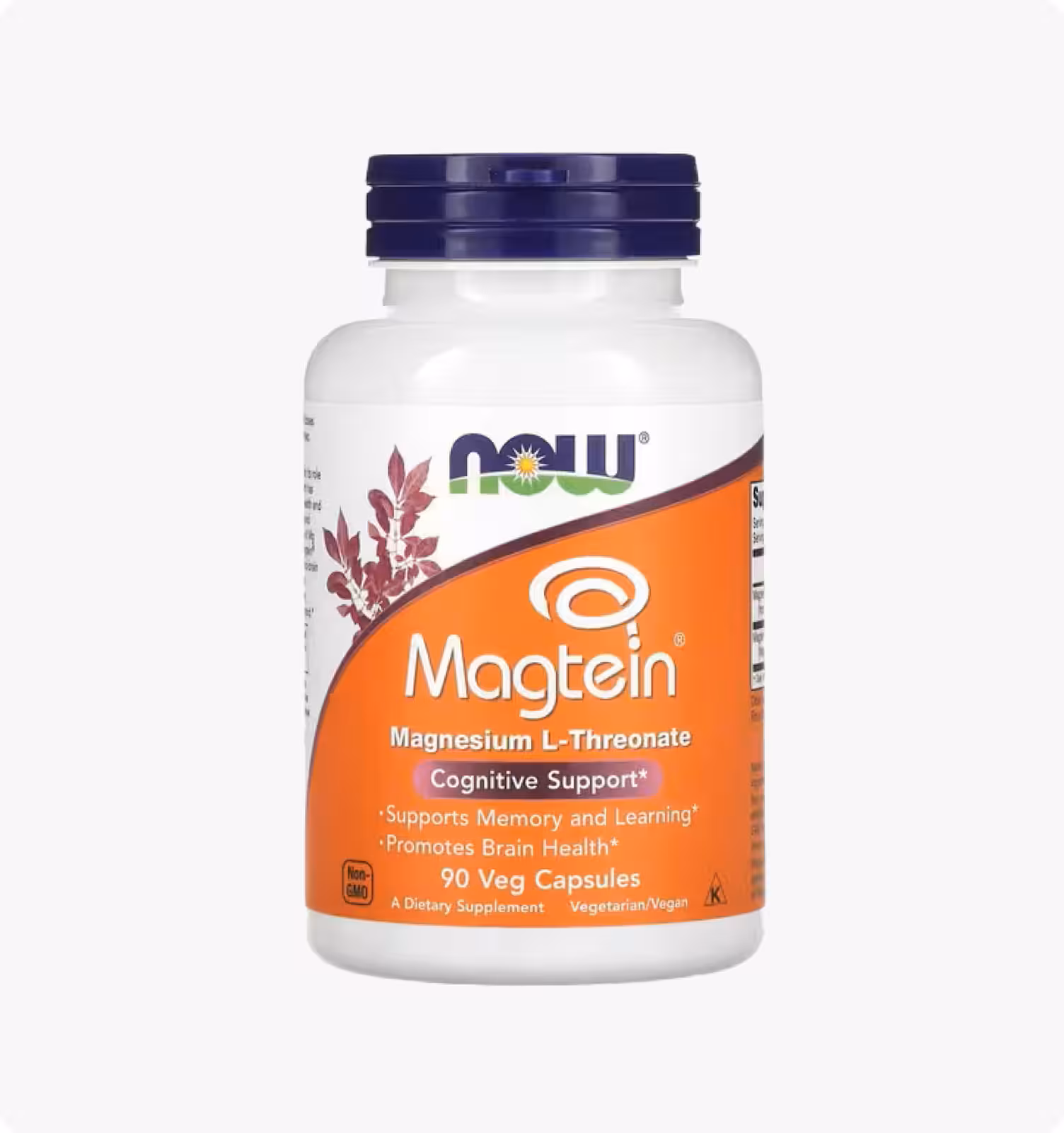 Now Foods, Magtein, L-треонат магния, 90 растительных капсул