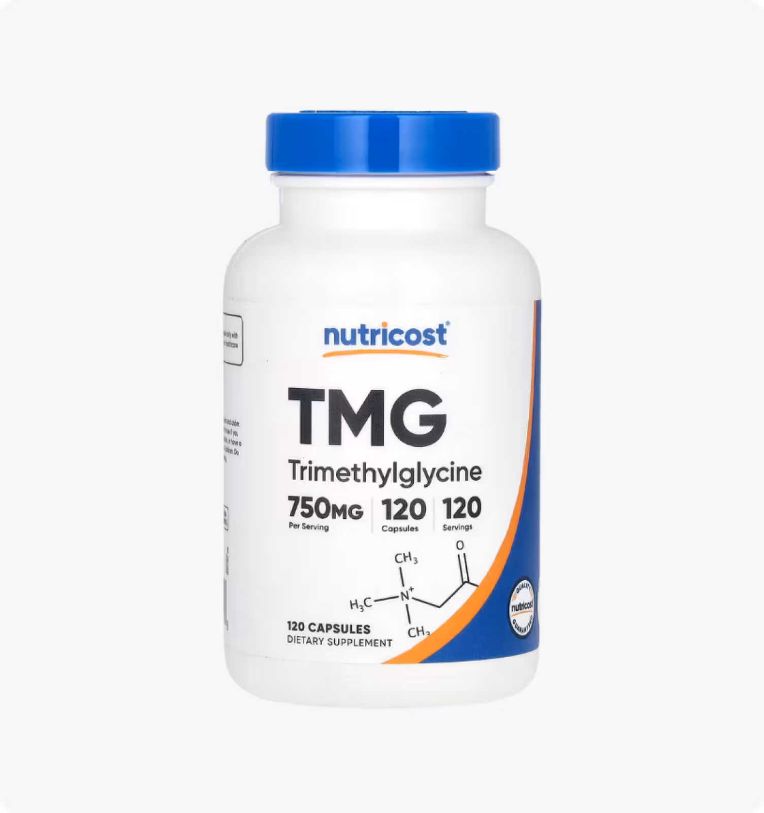 Nutricost, TMG (триметилглицин), 750 мг, 120 капсул