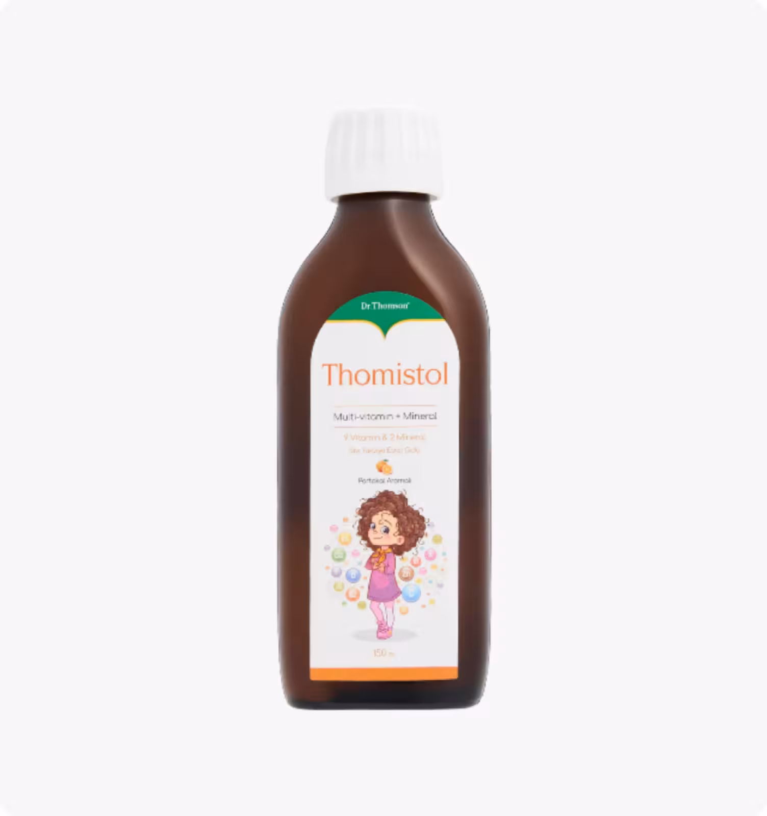 Dr. Thomson, Thomistol мультивитамины и минералы для детей со вкусом апельсина в форме сиропа, 150 м