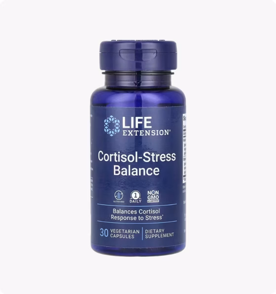 Life Extension, Кортизол-стрессовый баланс, 30 вегетарианских капсул
