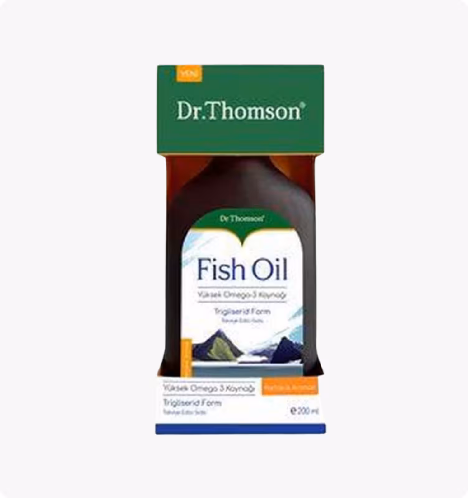 Dr. Thomson, Рыбий жир для детей со вкусом апельсина в форме сиропа, 150 мл