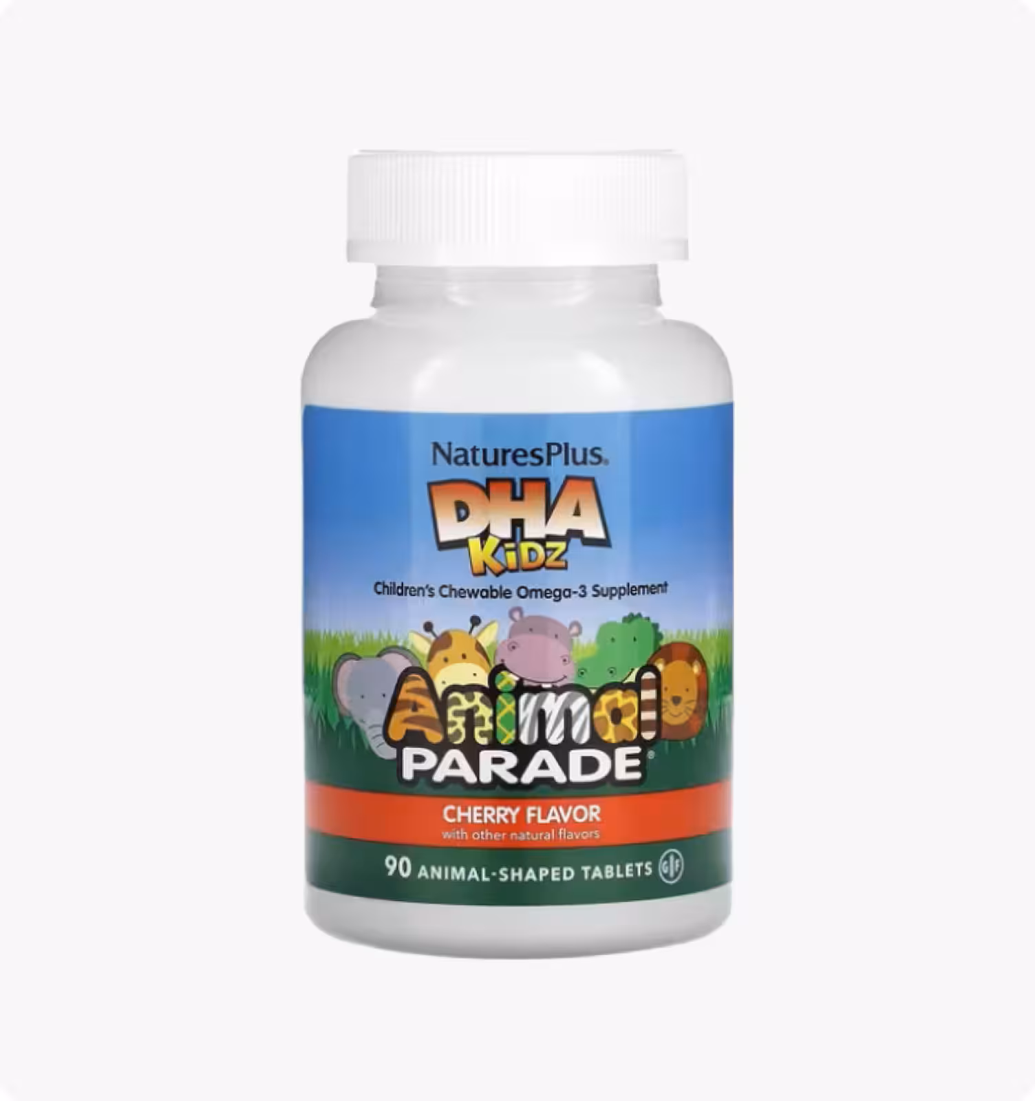 Nature's Plus, Animal Parade, ДГК для детей, детские жевательные таблетки, 90 таблеток