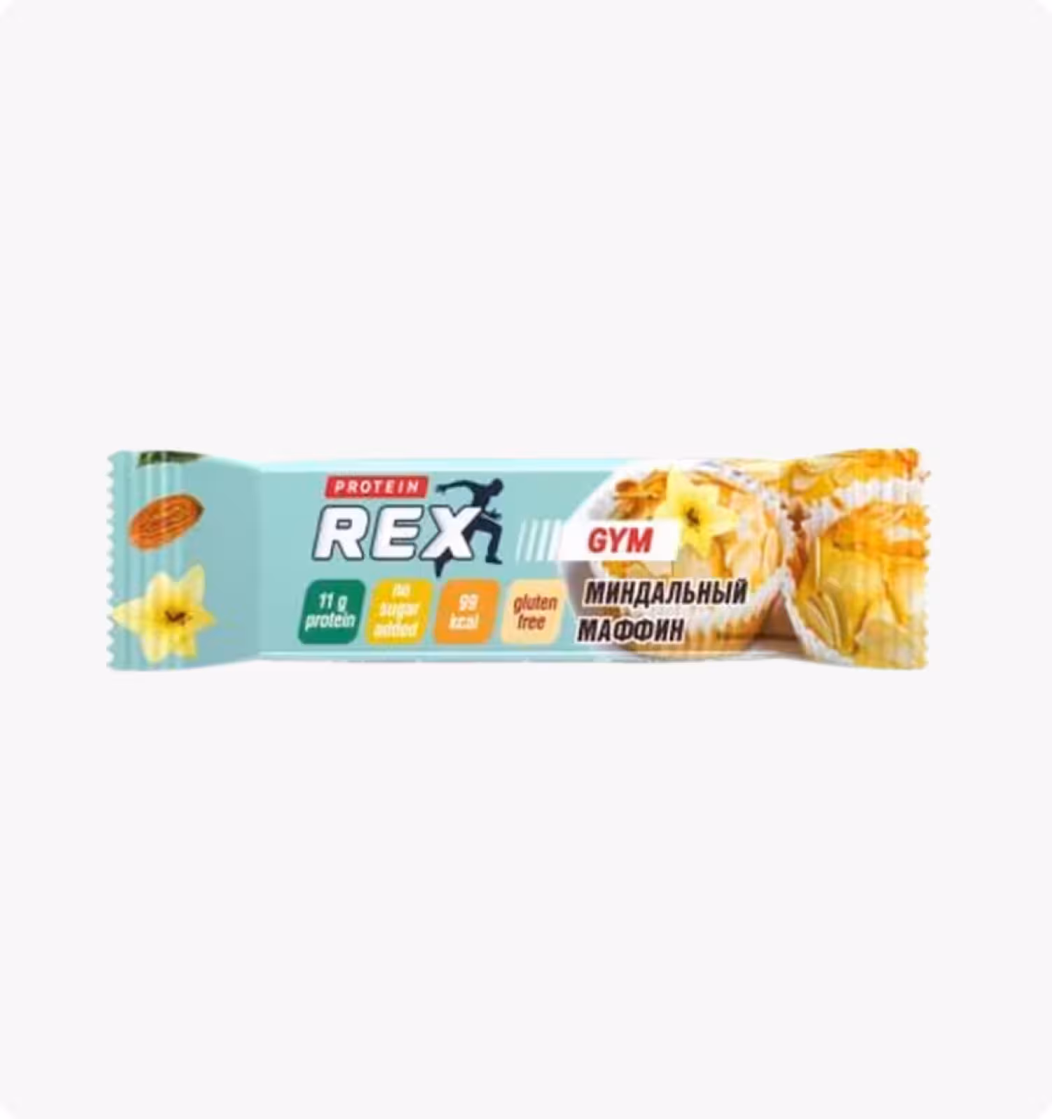 Protein Rex, GYM Батончик с высоким содержанием протеина, миндальный маффин - 35г