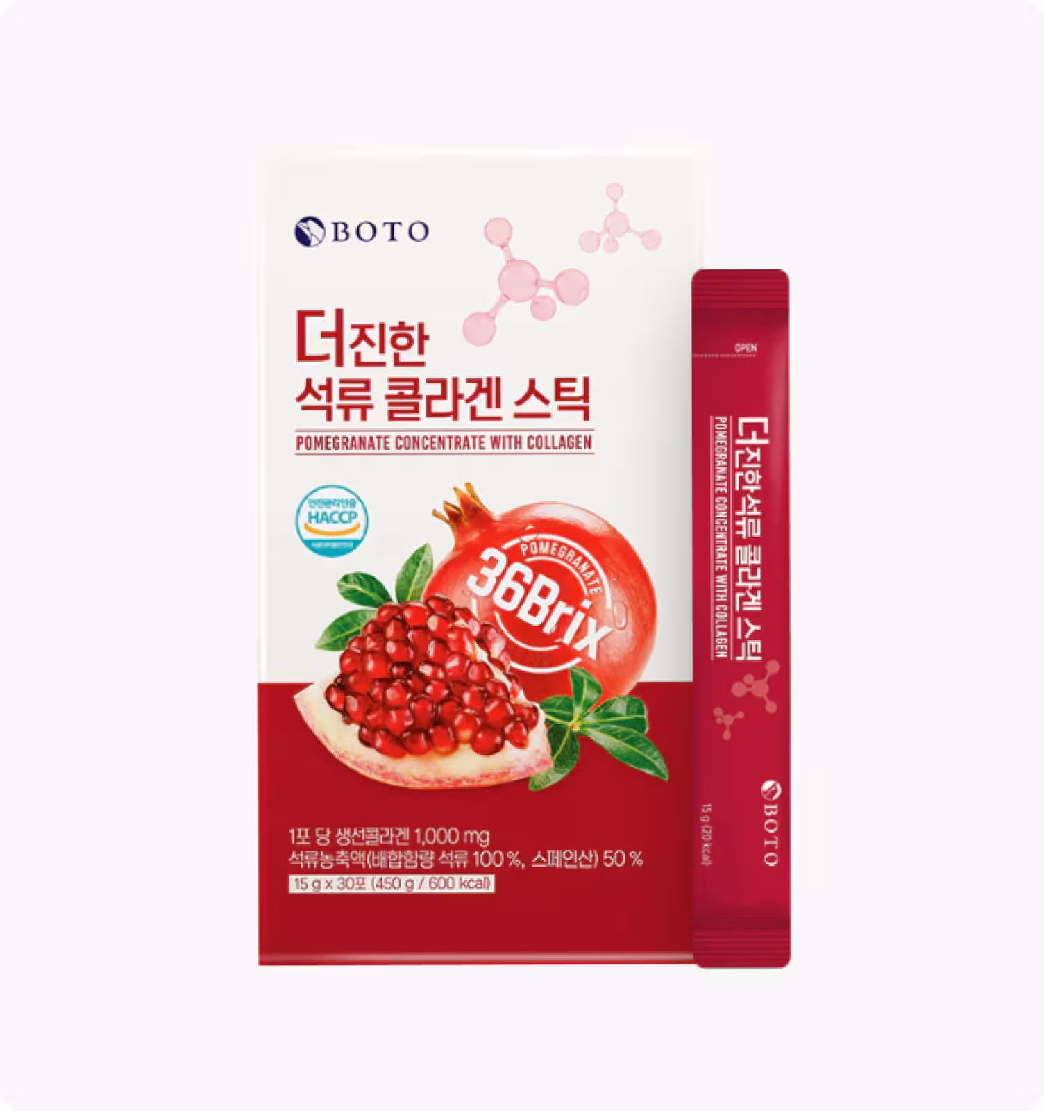 ШТУКА   BOTO, Thick pomegranate collagen stick, 15g30p