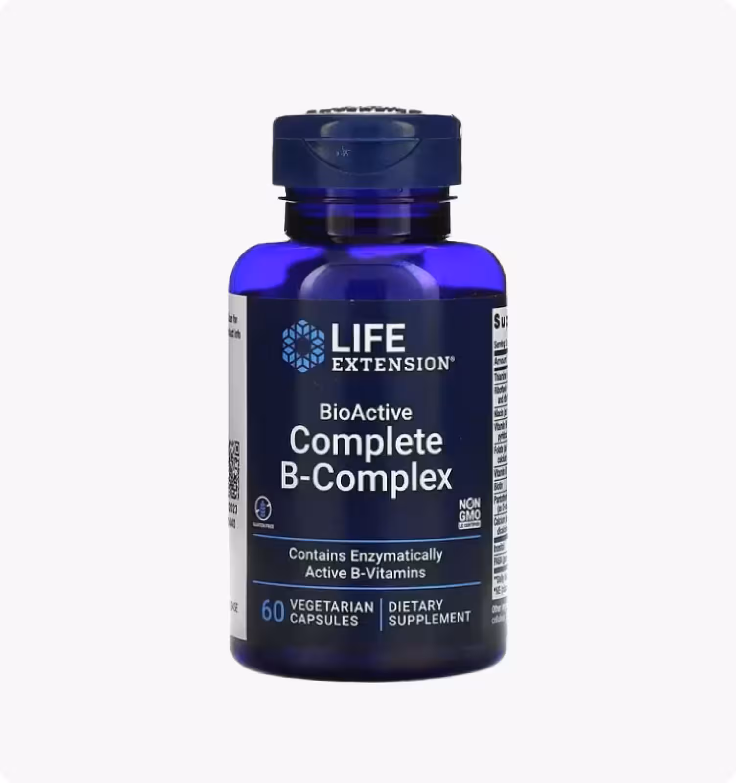 Life Extension, Биоактивный комплекс витаминов группы B, 60 вегетарианских капсул