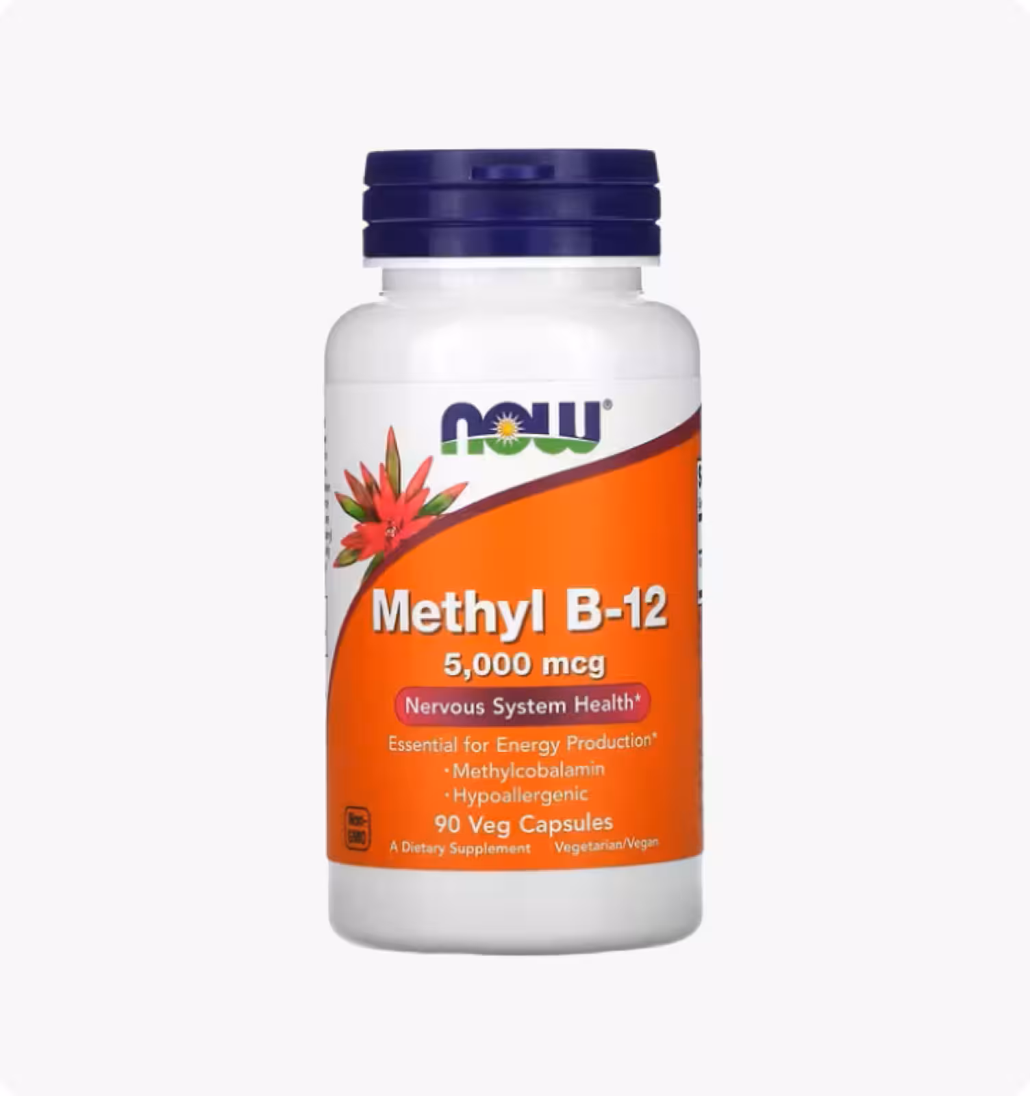NOW Foods, метил B12, 5000 мкг, 90 вегетарианских капсул