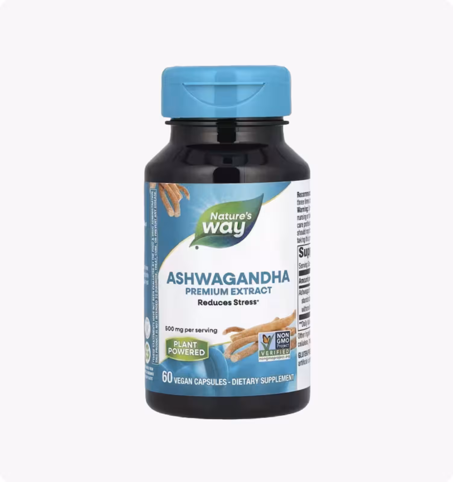 Nature's Way, Ашваганда, 500 мг, 60 веганских капсул