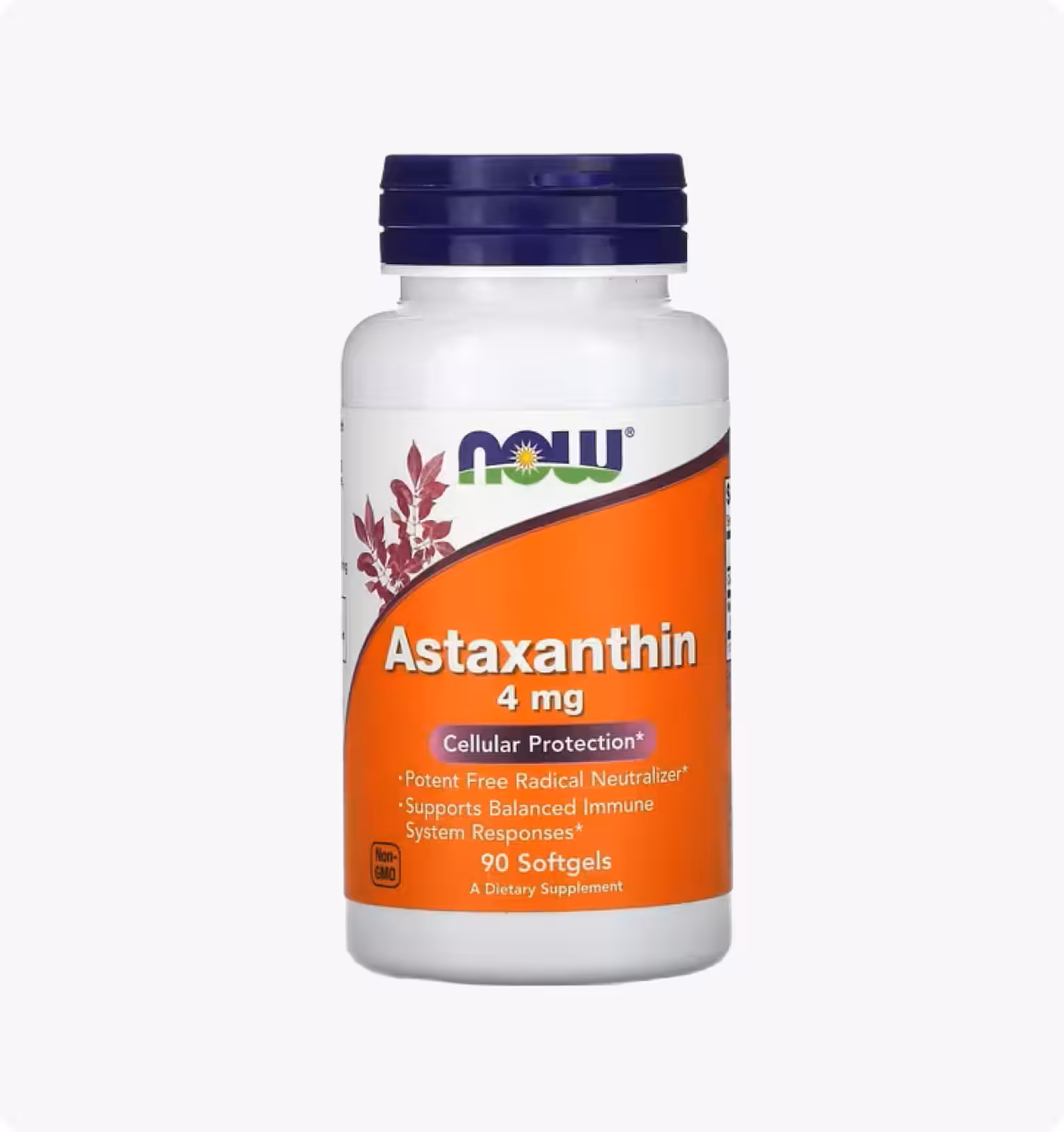 NOW Foods, астаксантин, 4 мг, 90 капсул