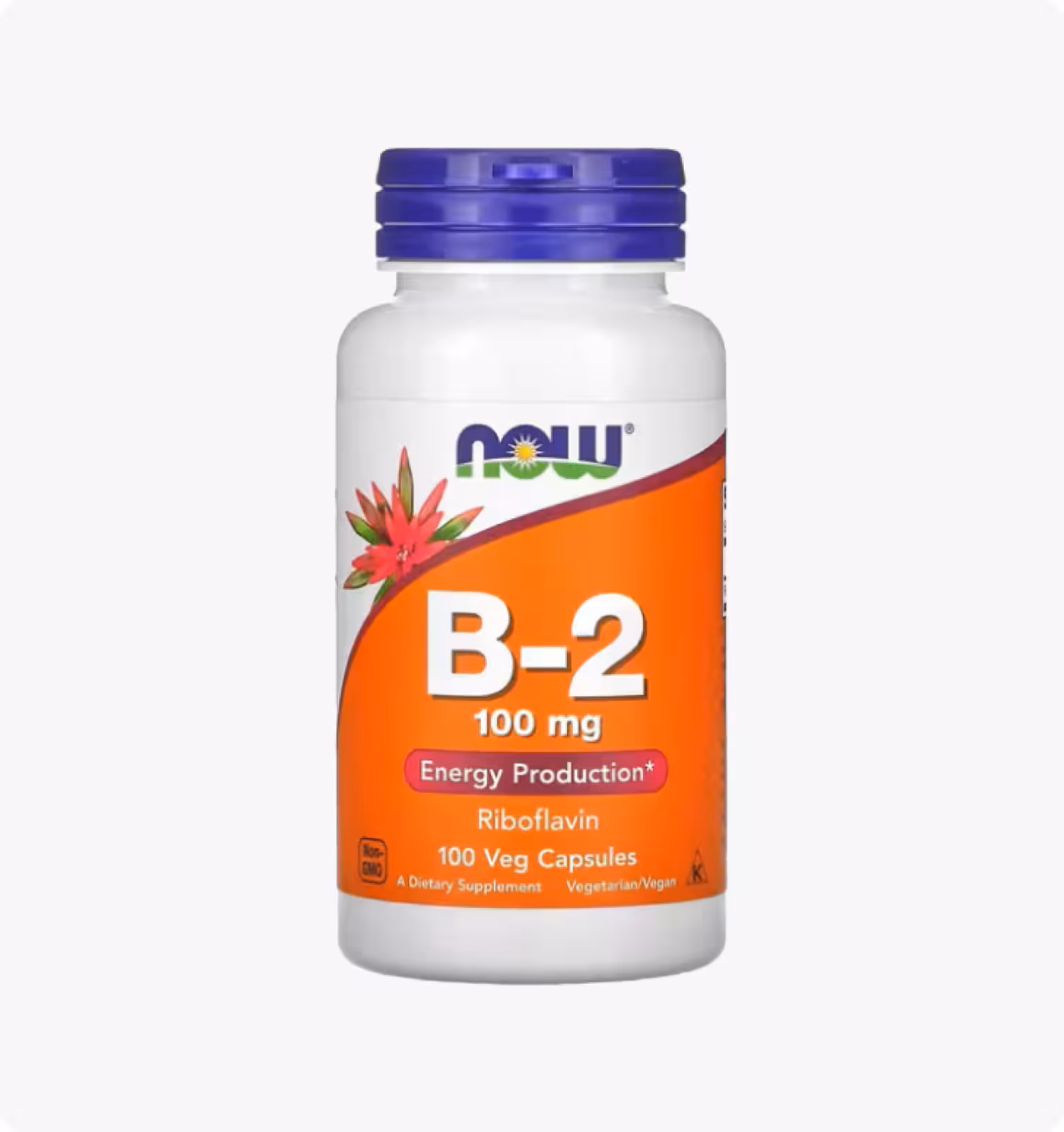Now Foods, витамин B-2, 100 мг, 100 вегетарианских капсул