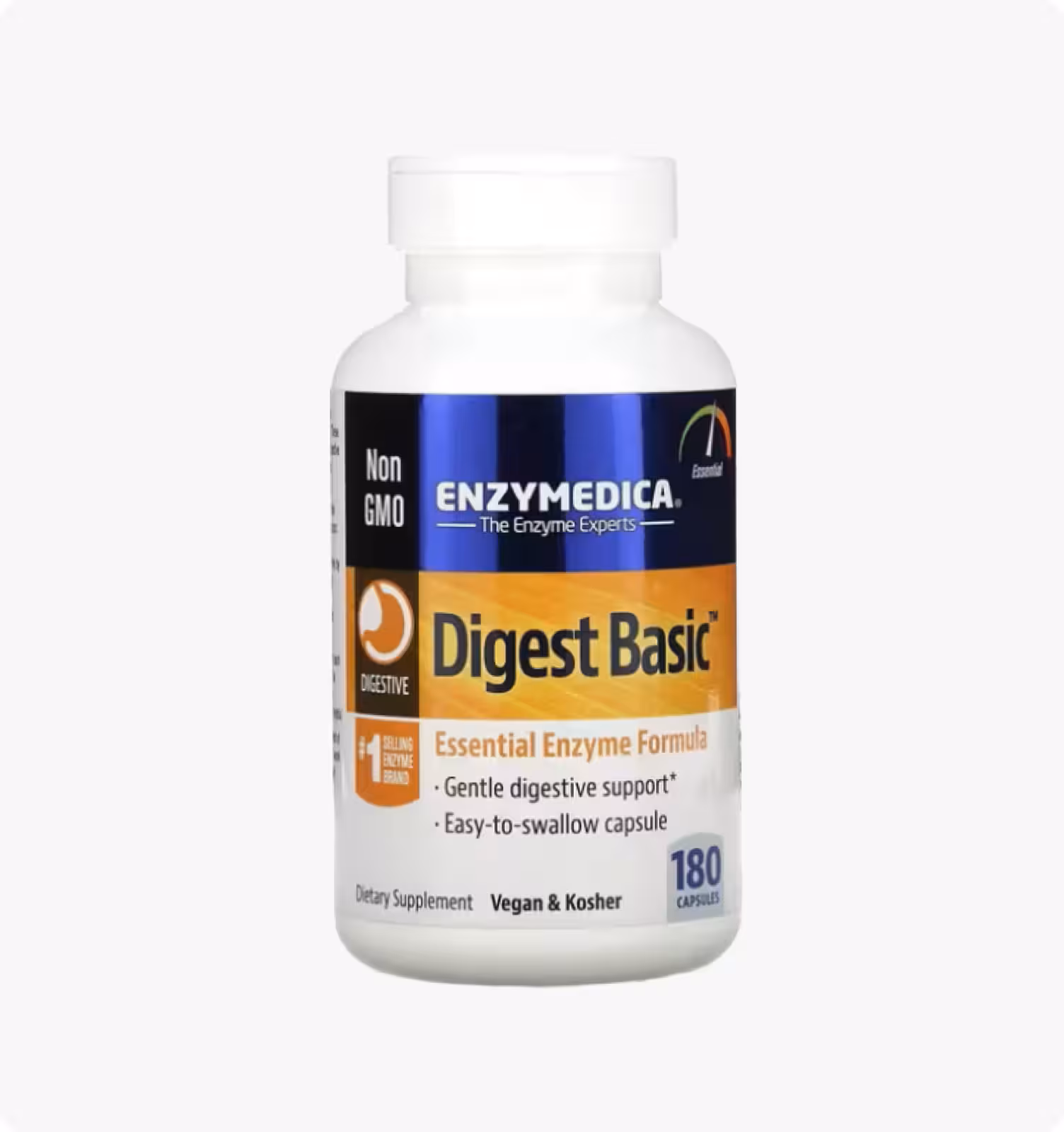 Enzymedica, Digest Basic, формула с основными ферментами, 180 капсул