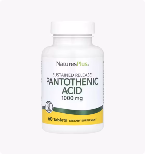 Nature's Plus, Пантотеновая кислота, 1000 мг, 60 таблеток