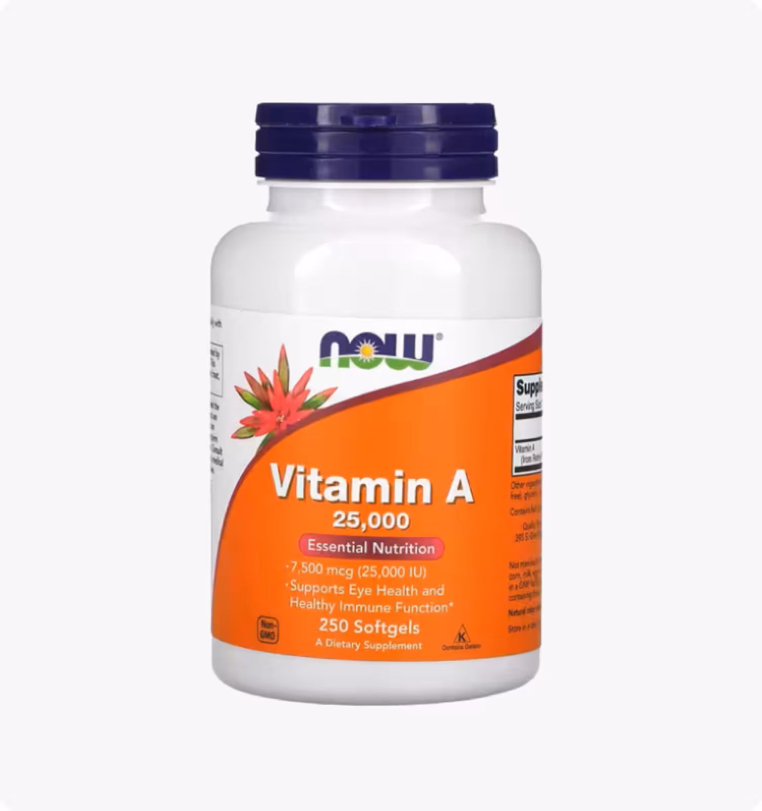 Now Foods, Витамин A, 25 000 МЕ, 250 мягких таблеток
