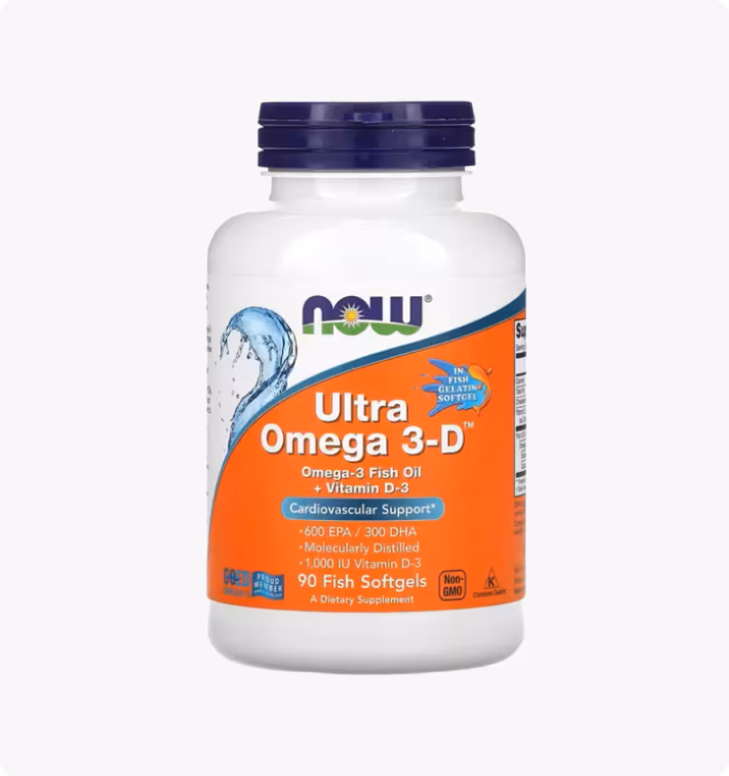 Now Foods, Ультра-Омега 3-D, 90 рыбных капсул