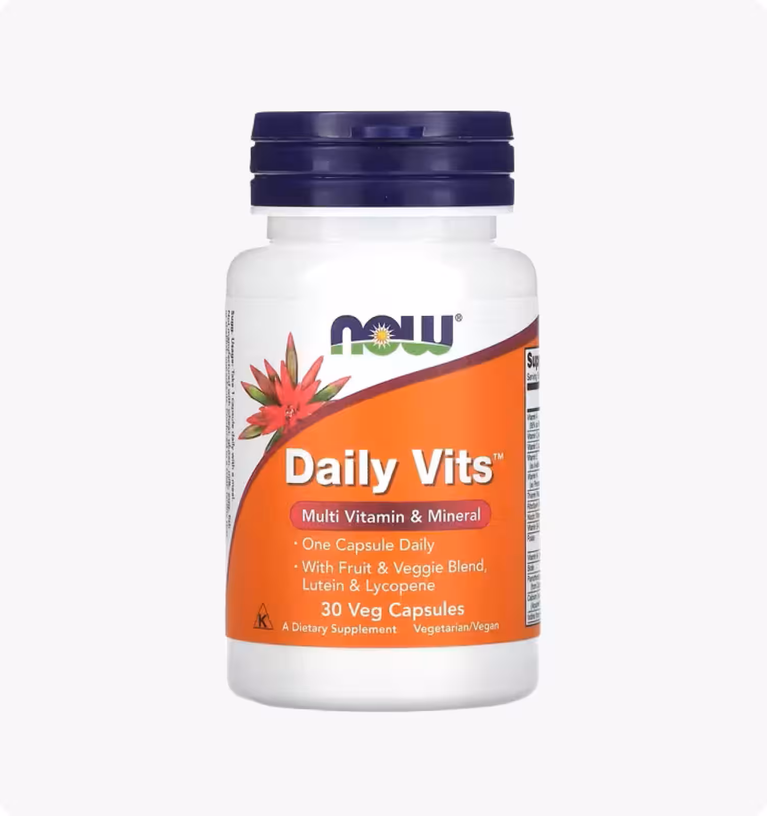 NOW Foods, Daily Vits, мультивитамины и микроэлементы, 30 вегетарианских капсул