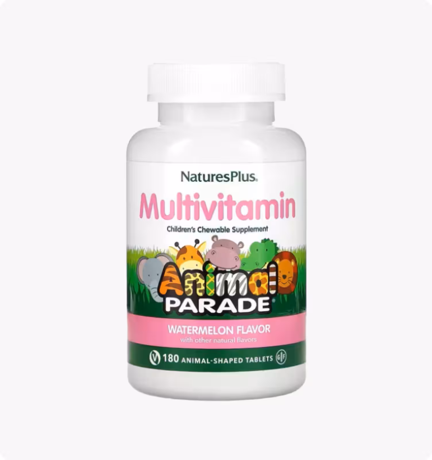 Nature's Plus, Animal Parade, Мультивитамины с микроэлементами со вкусом арбуза, 180 таблеток
