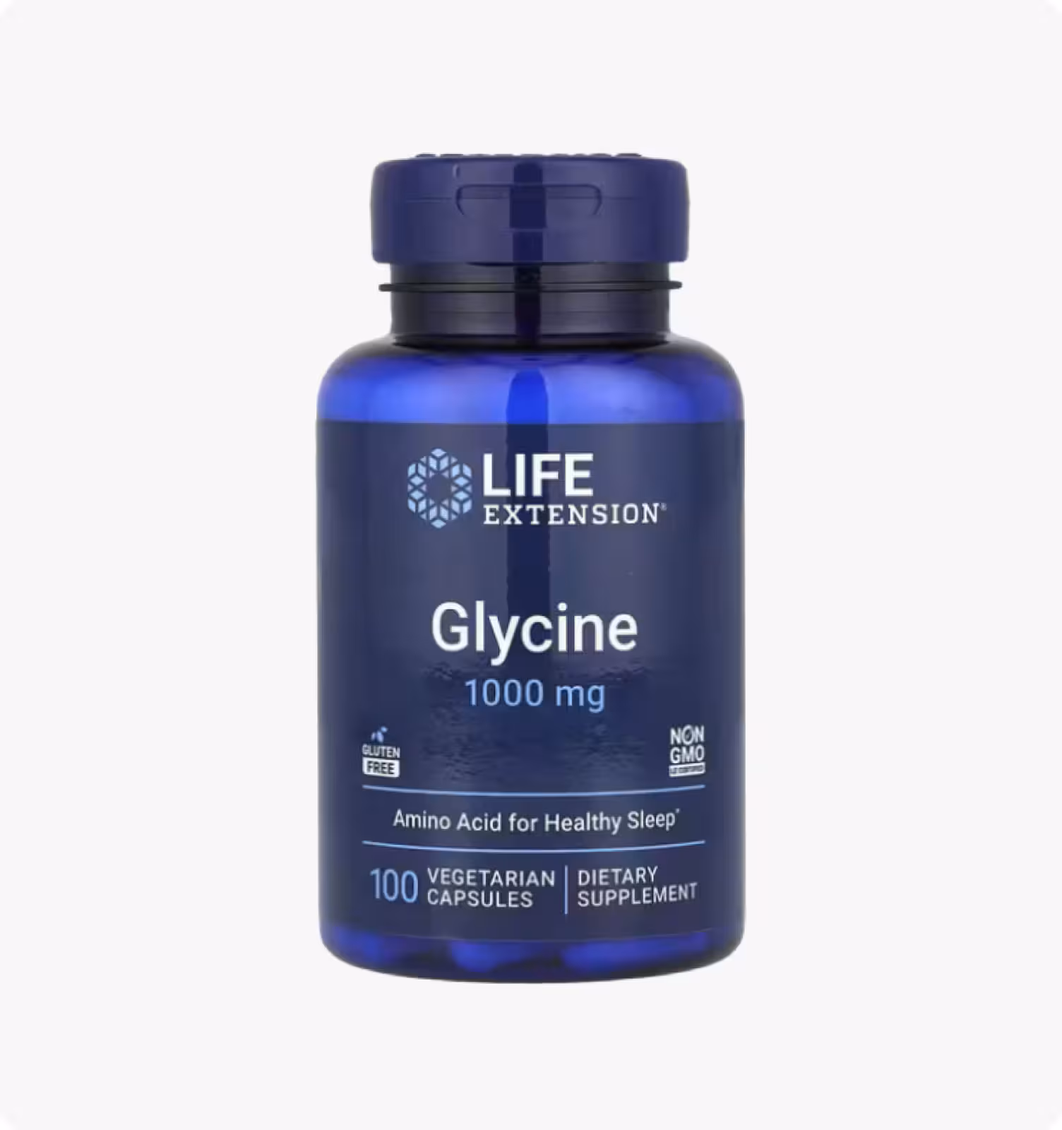 Life Extension, глицин, 1000 мг, 100 вегетарианских капсул