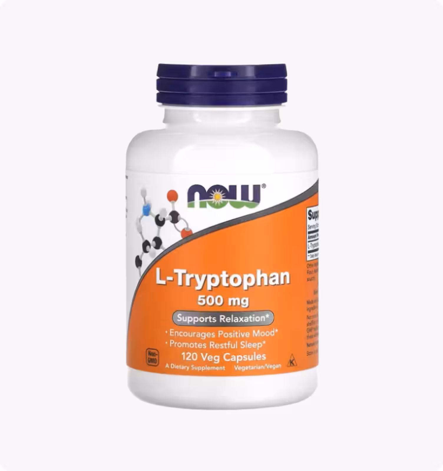 Now Foods, L-триптофан, 500 мг, 120 растительных капсул