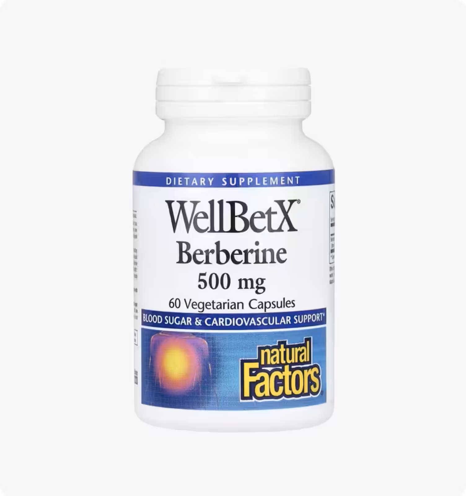 Natural Factors, WellBetX, берберин, 500 мг, 60 вегетарианских капсул