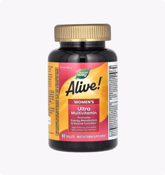 Nature's Way, Alive! Once Daily, ультра-эффективные мультивитамины для женщин, 60 таблеток