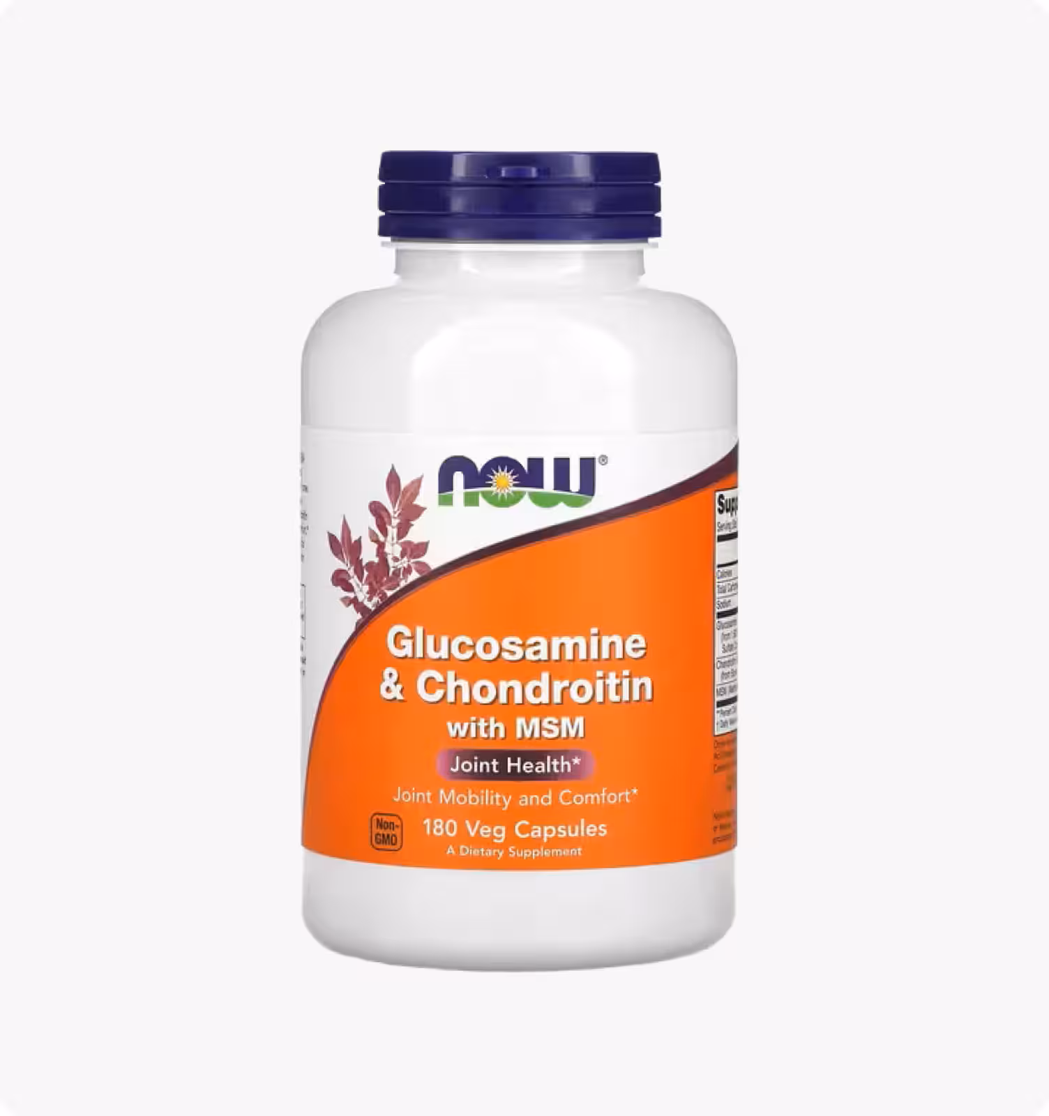 NOW Foods, глюкозамин, хондроитин и МСМ, 180 растительных капсул