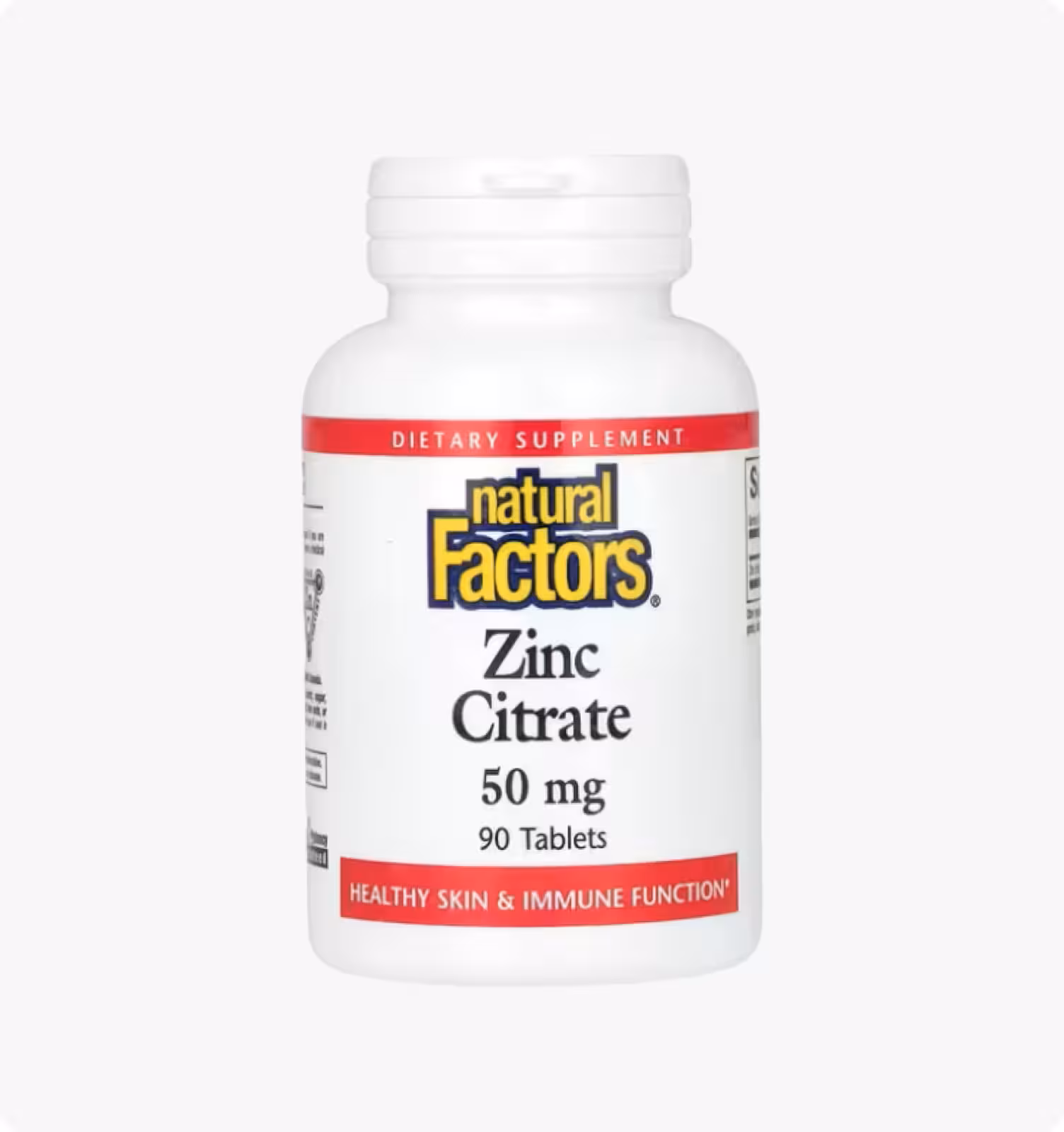 Natural Factors, Цитрат цинка, 50 мг, 90 таблеток