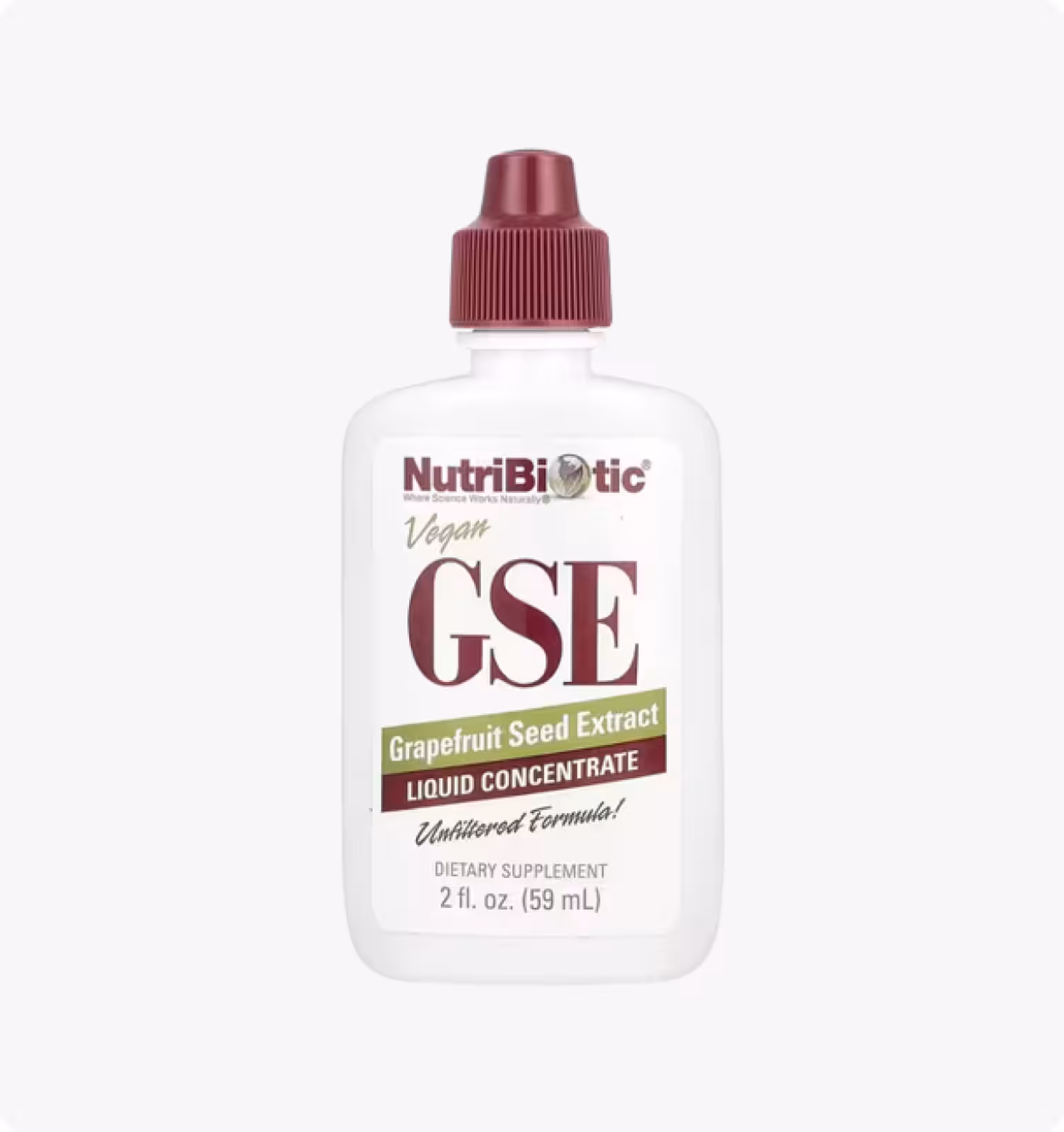 NutriBiotic, Веганский экстракт семян грейпфрута GSE, жидкий концентрат, 59 мл (2 жидкие унции)