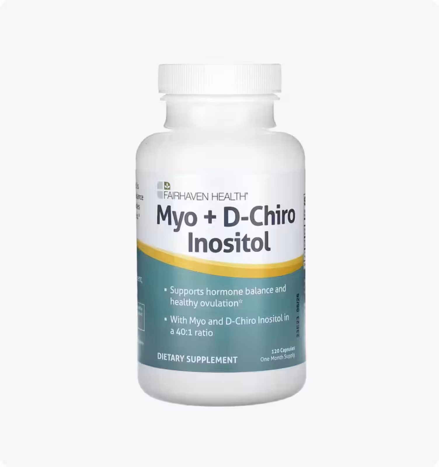 Fairhaven Health, мио-инозитол и D-хиро-инозитол, 120 капсул