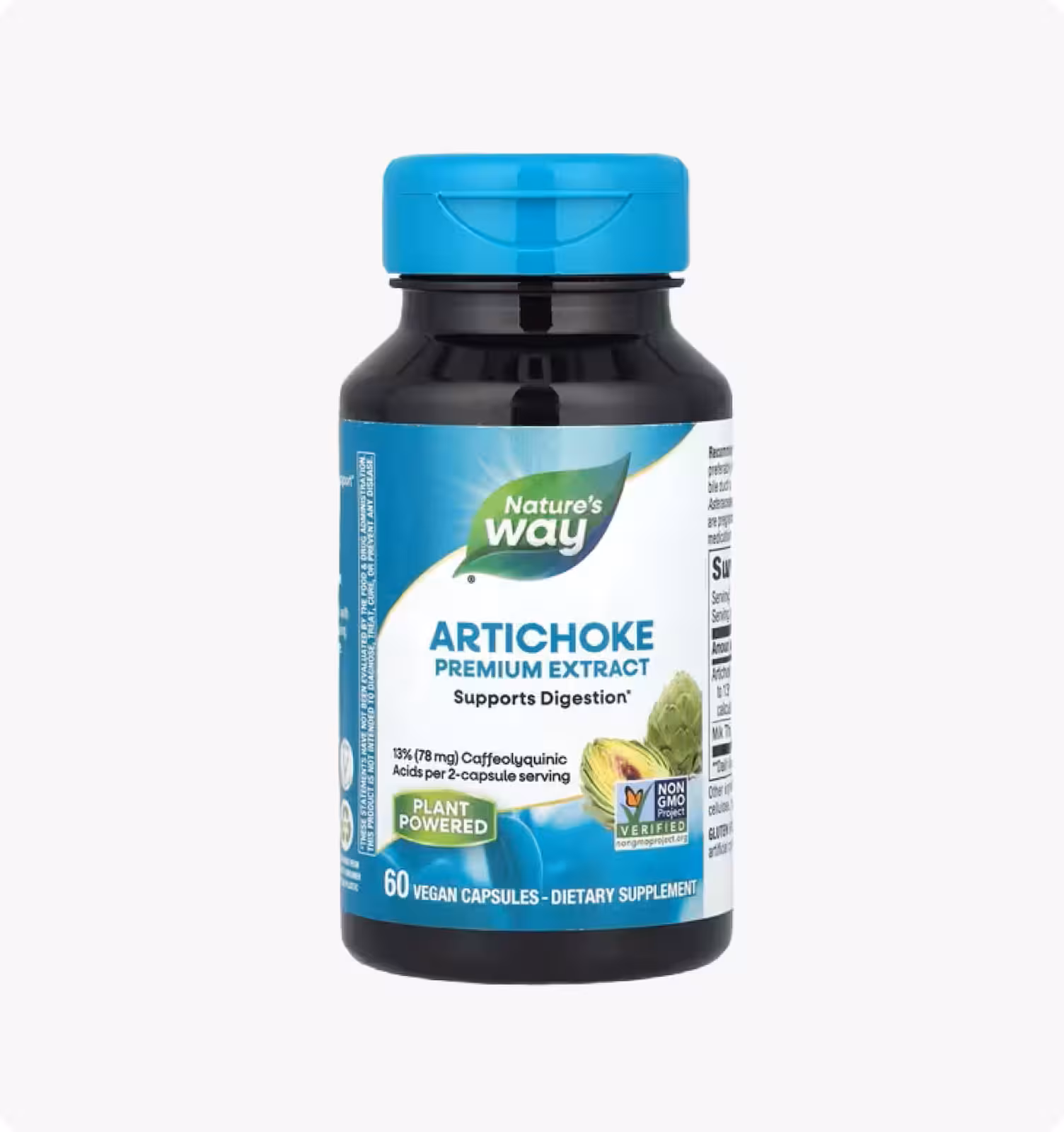 Nature's Way, артишок, 60 веганских капсул