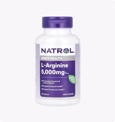 СЦ 40% Natrol, L-аргинин, 5000 мг, 90 таблеток