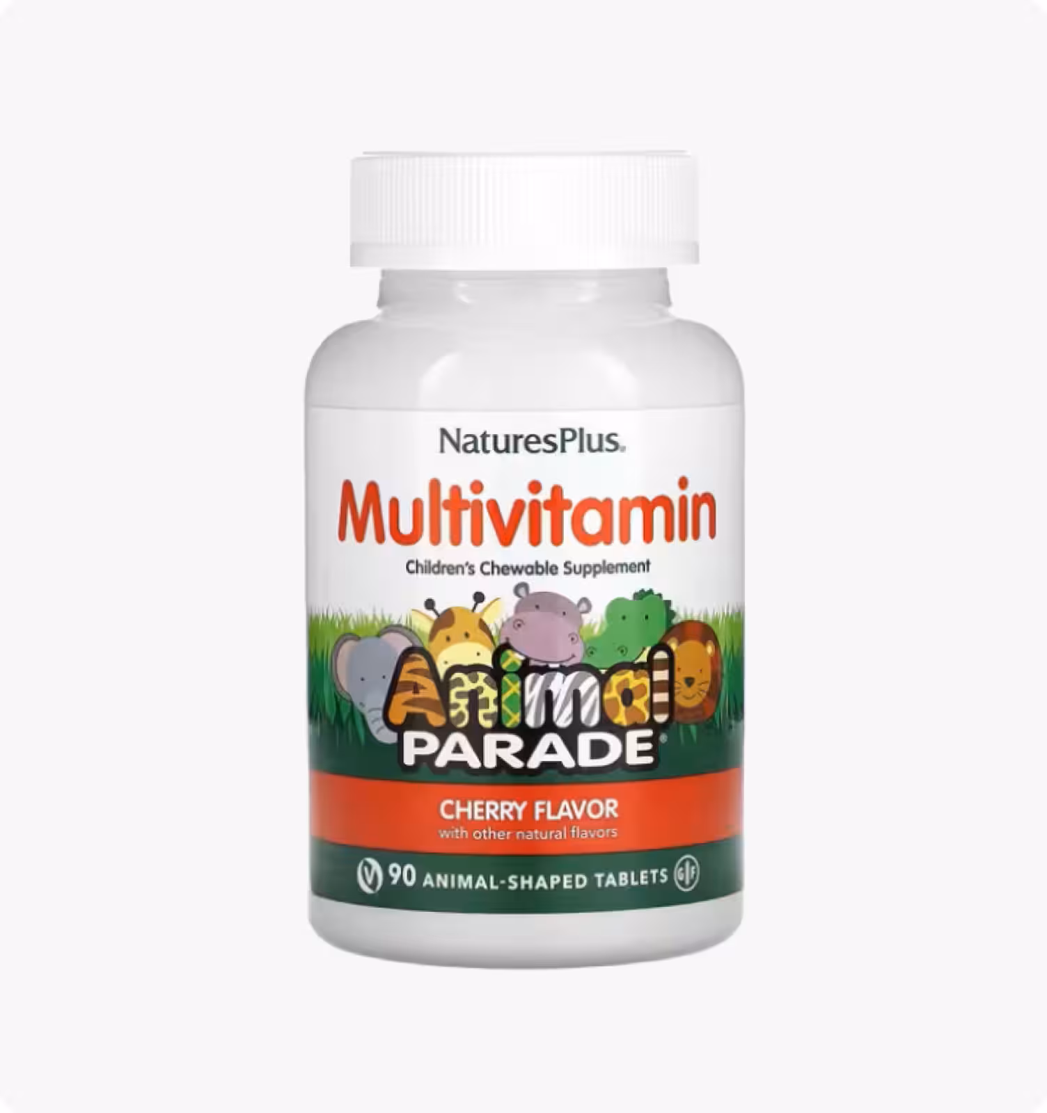 Nature's Plus, Animal Parade, Мультивитамины и минералы со вкусом вишни, 90 таблеток