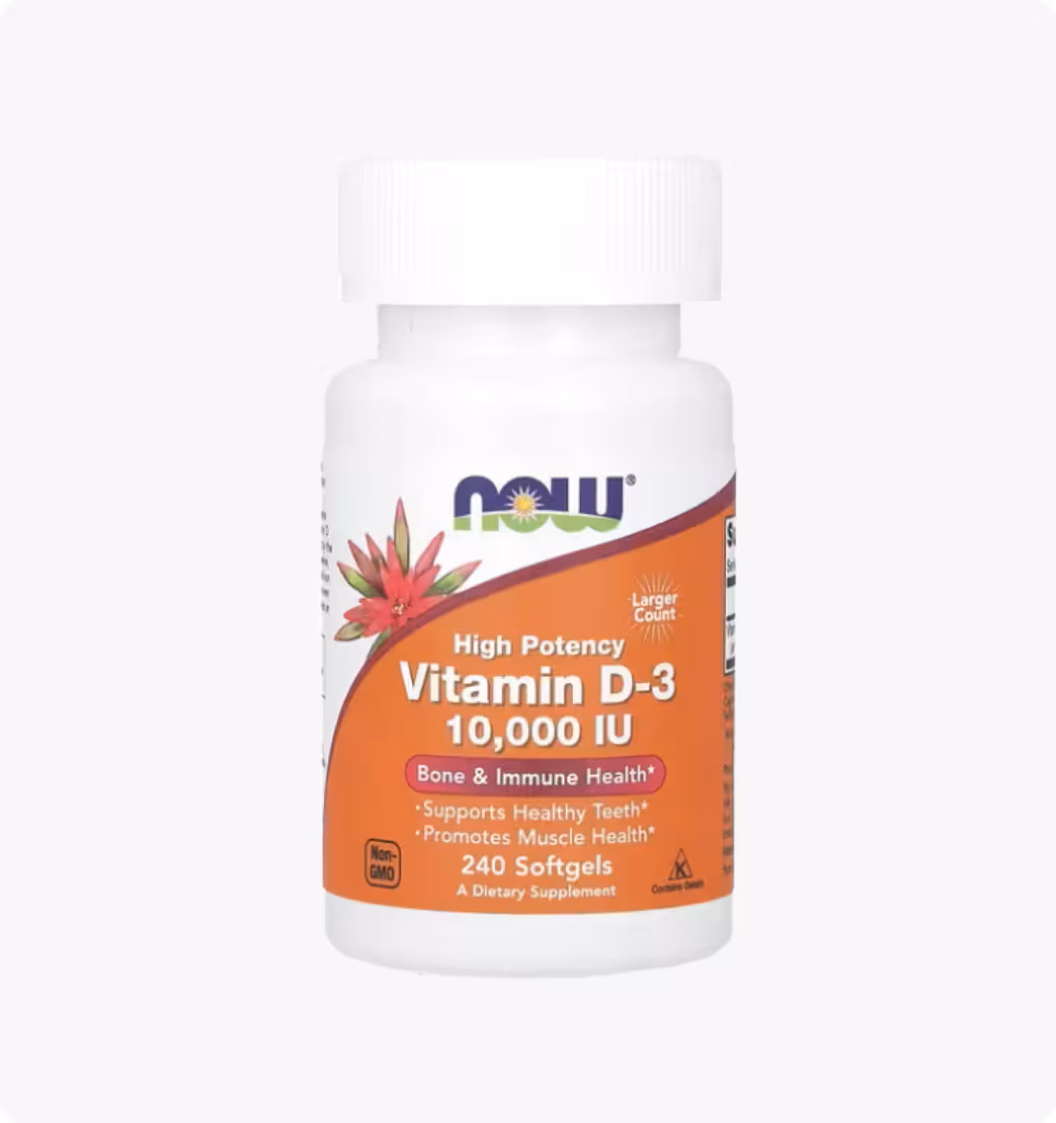 NOW Foods, витамин D3, 250 мкг (10 000 МЕ), 240 капсул