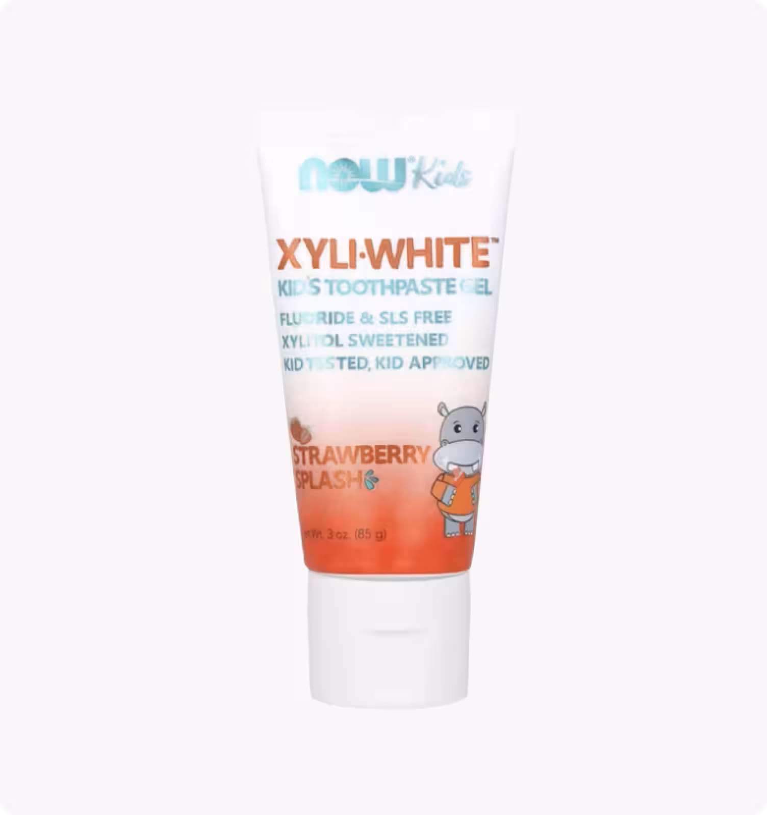 Now Foods, XyliWhite, зубная паста-гель для детей, без фторидов, клубничный вкус, 85 г