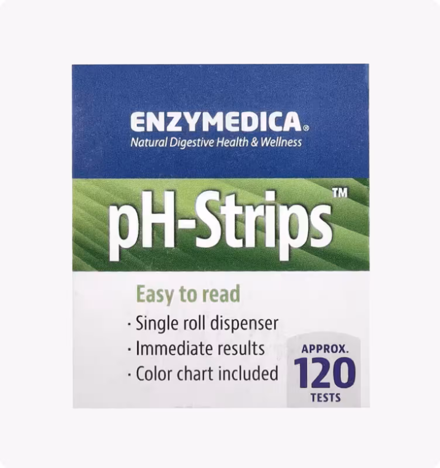 Enzymedica, тест-полоски для определения уровня pH, 16-футовая катушка