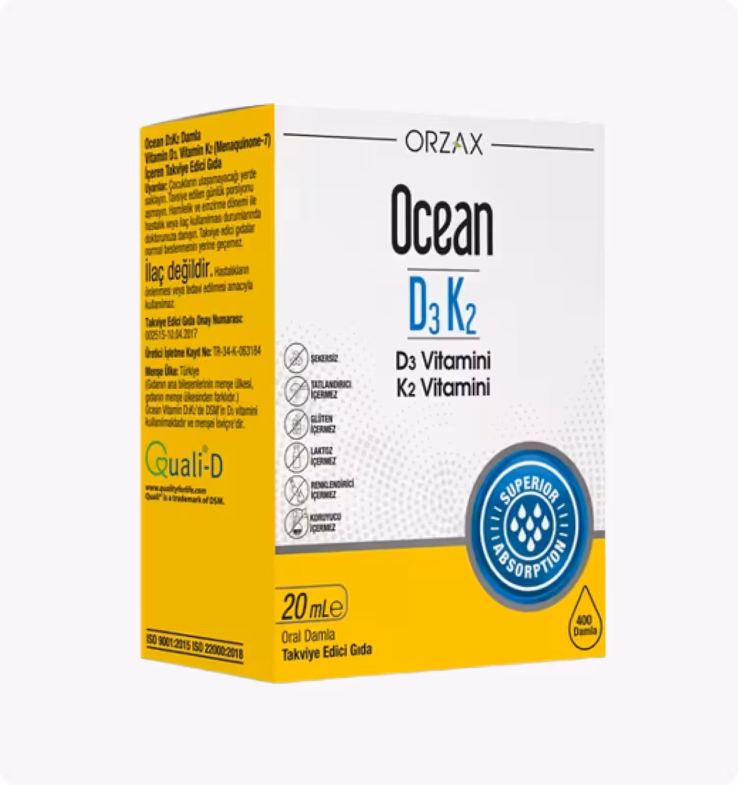 Ocean, Витамин D3K2 в каплях, 20 мл